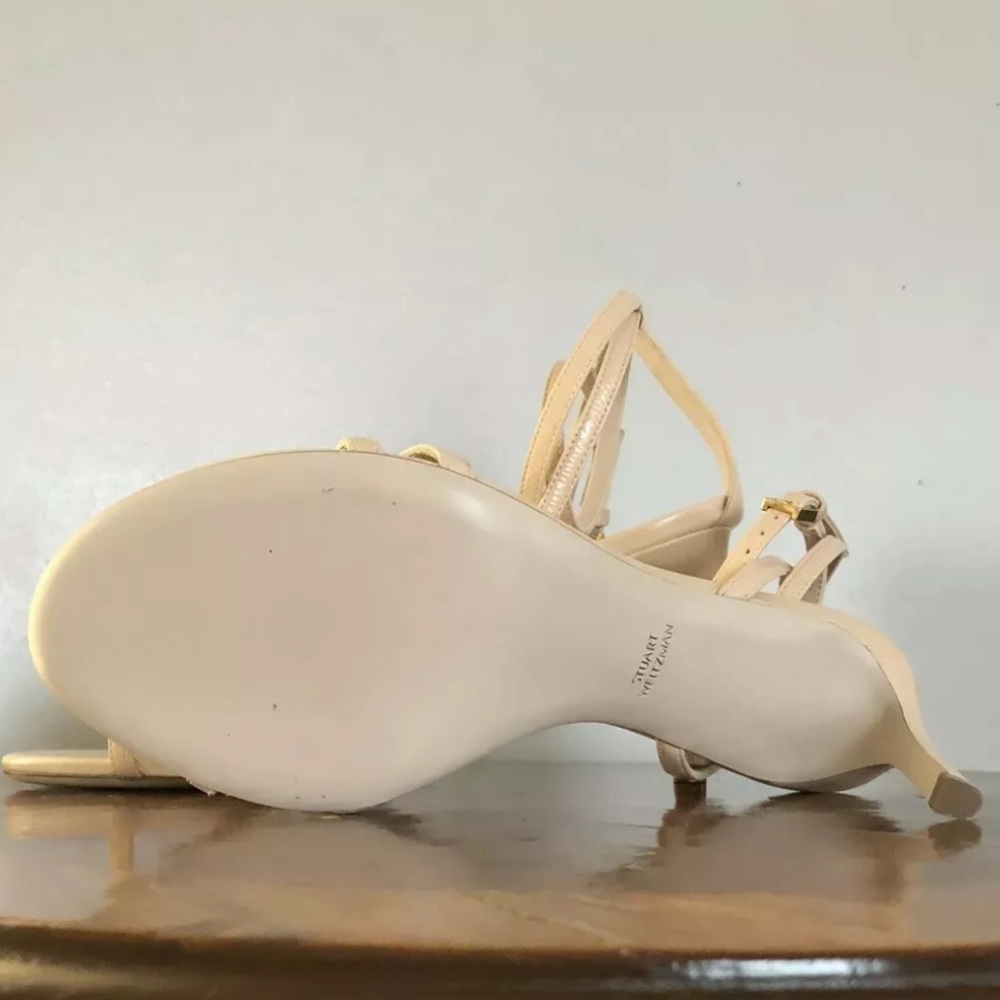 Stuart Weitzman Blush Pink Ankle-Strap Sandals - Picture 9 of 9
